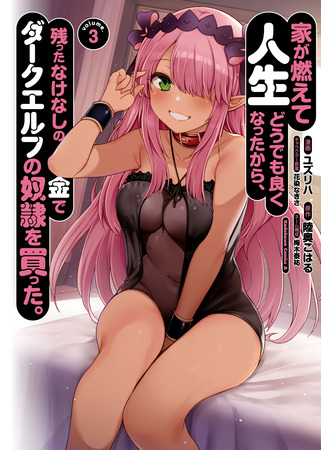 манга У меня сгорел дом, и чтобы подсластить жизнь, на оставшиеся деньги я купил тёмную эльфийку-рабыню (Ie ga Moete Jinsei Dou Demo Yoku Natta kara, Nokotta Nakenashi no Kin de Dark Elf no Dorei o Katta: Ie ga Moete Jinsei Dou Demo Yoku Natta kara, Nokotta Nakenas) 09.07.24